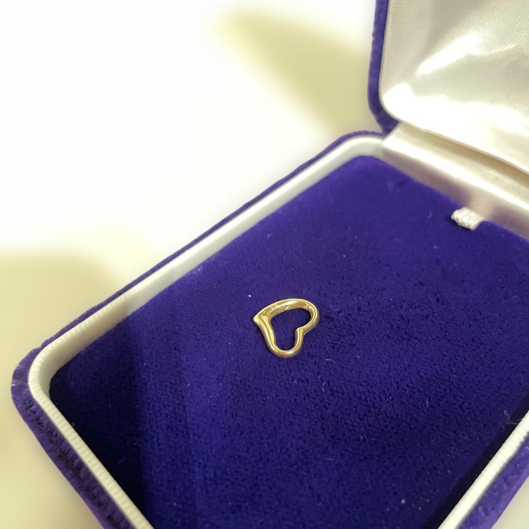 K18 ゴールドハート型ペンダントトップ