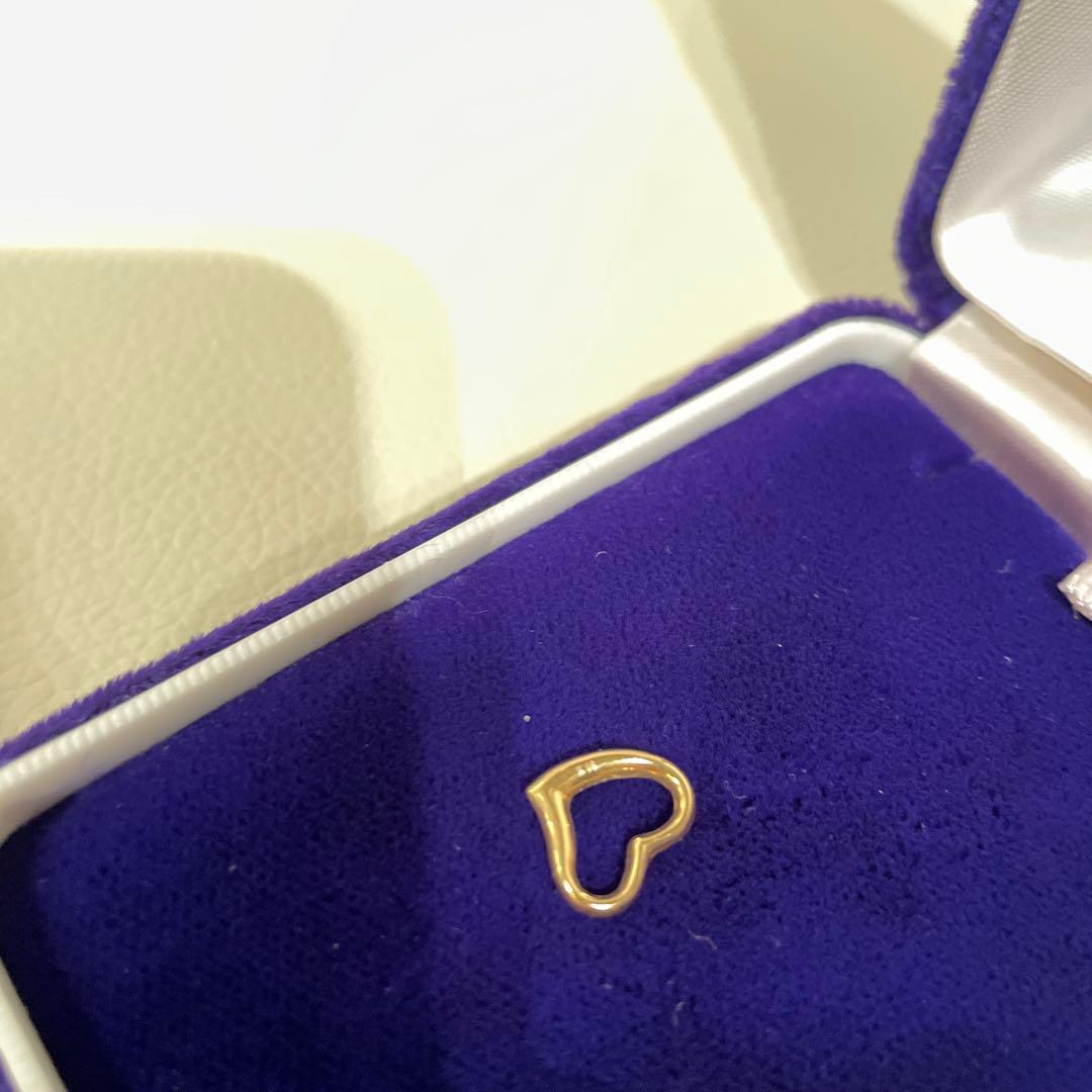 K18 ゴールドハート型ペンダントトップ