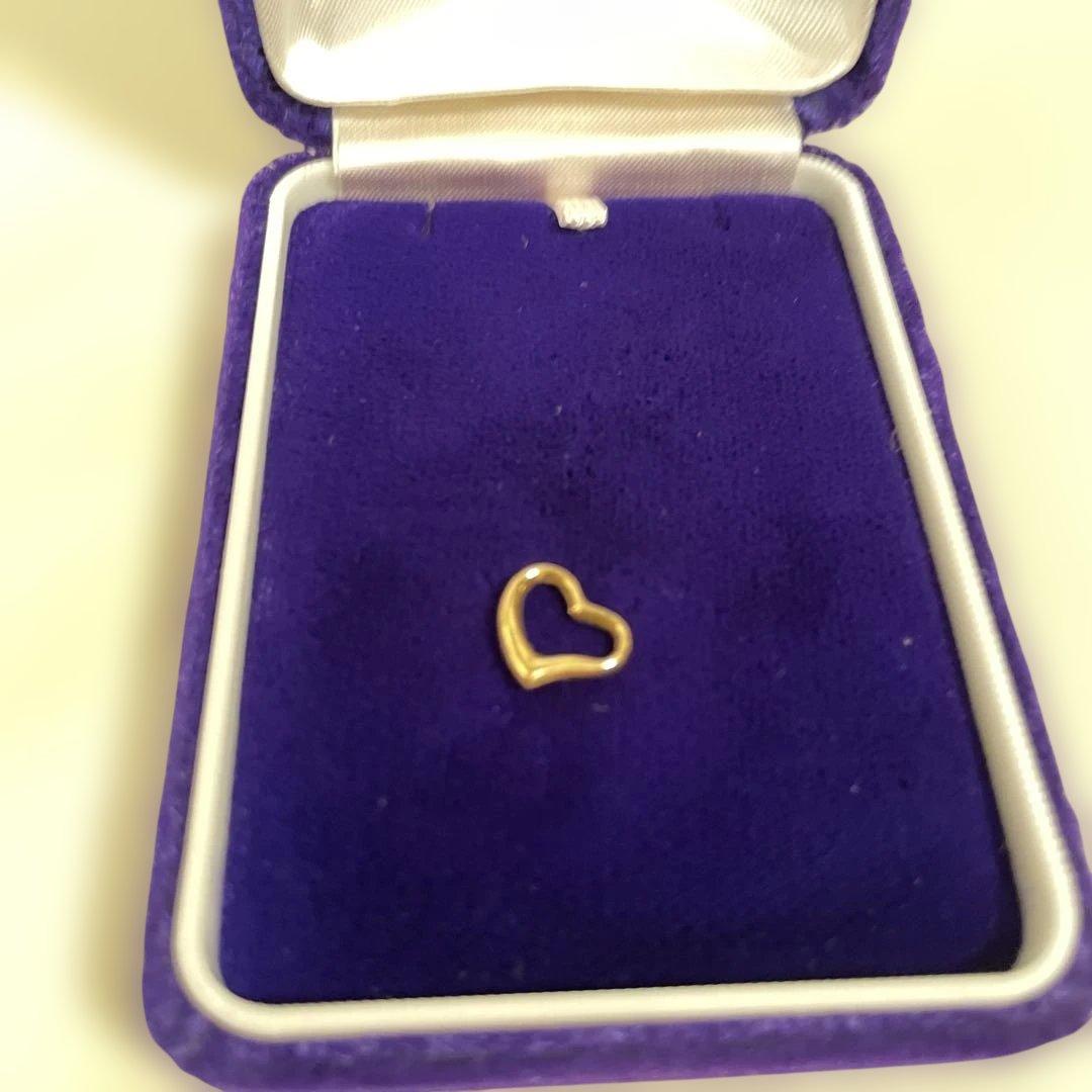 K18 ゴールドハート型ペンダントトップ