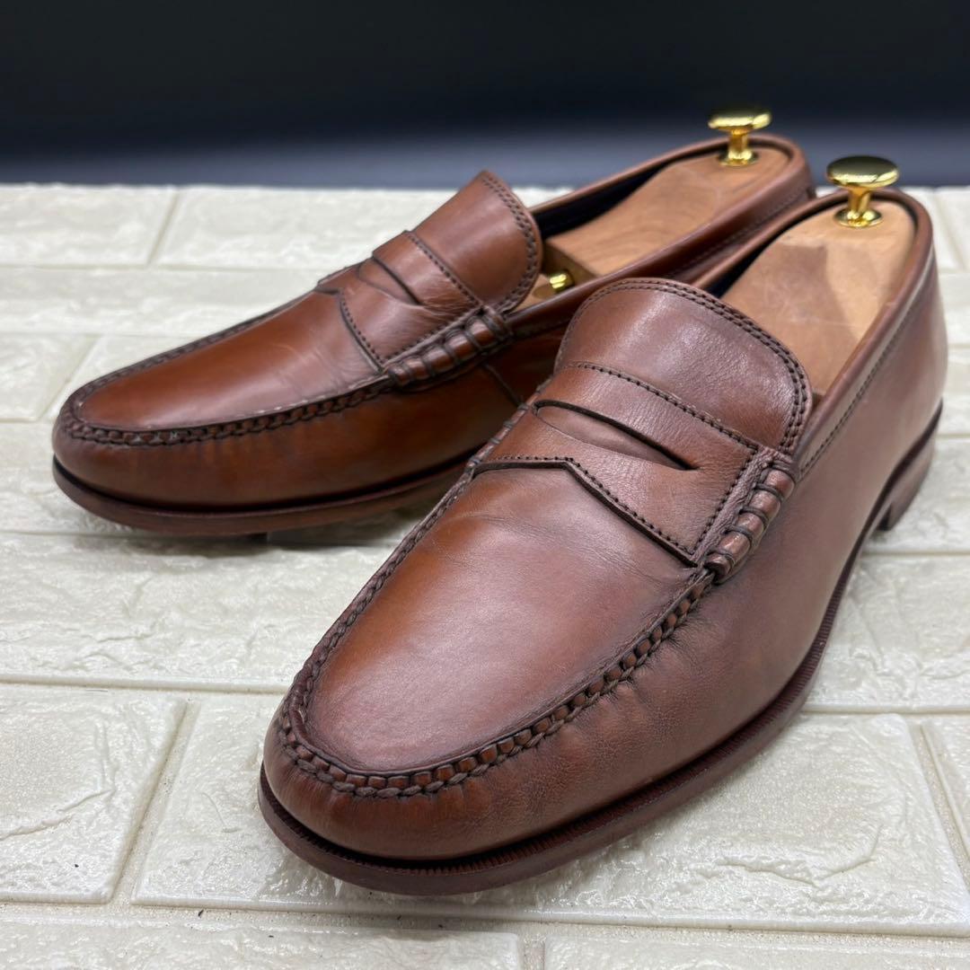 【美品】コールハーン ペニーローファー 10M ローファー 革靴 ブラウン