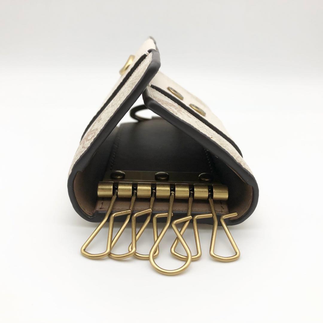 COACH ★大人気★ 6リング キーケース ホース キャリッジ チョーク 新品