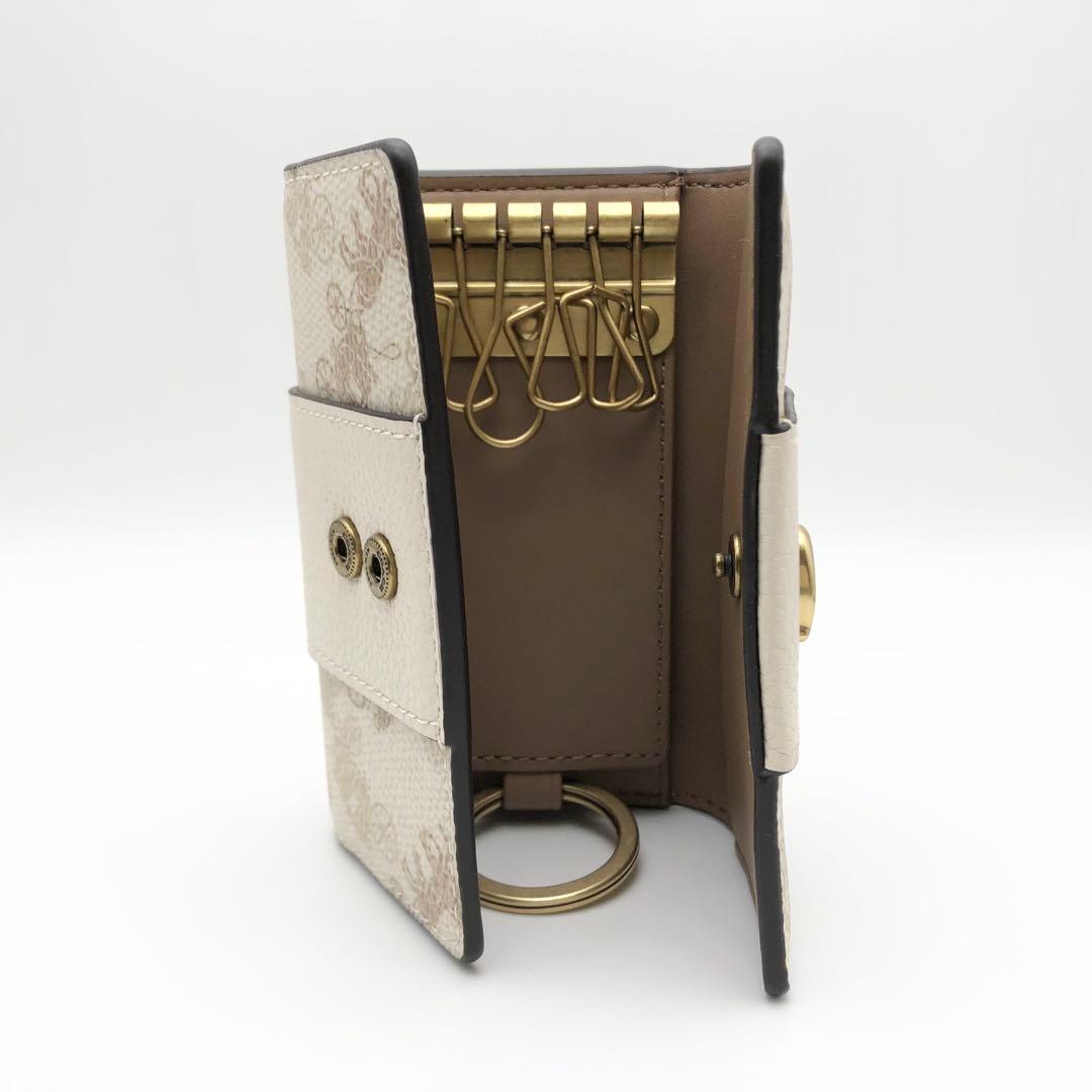 COACH ★大人気★ 6リング キーケース ホース キャリッジ チョーク 新品