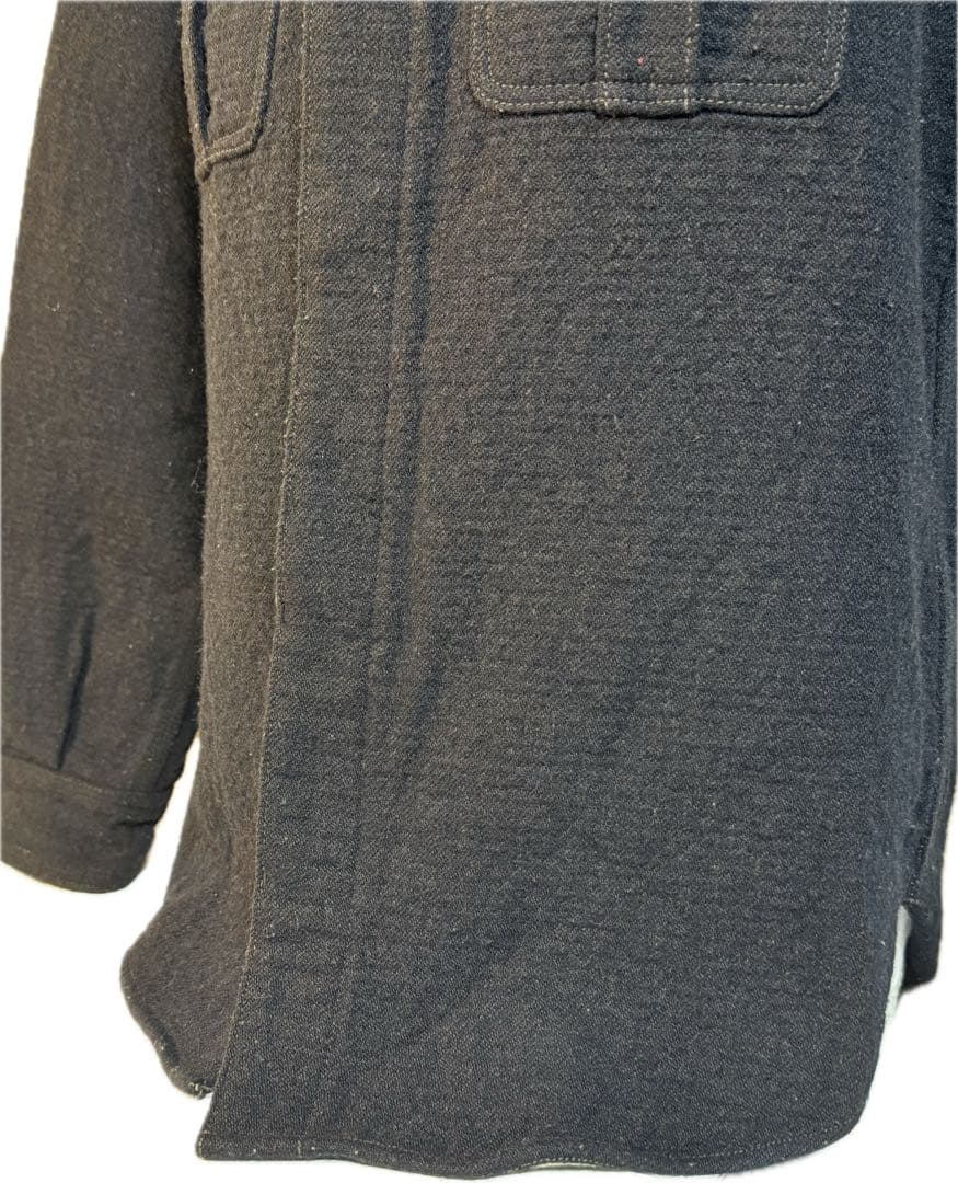 DELUXEWARE デラックスウエアCPON ウール　ミリタリー　シャツ　紺