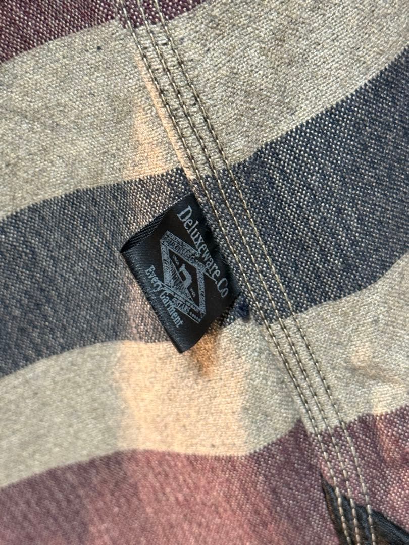 DELUXEWARE デラックスウエアCPON ウール　ミリタリー　シャツ　紺