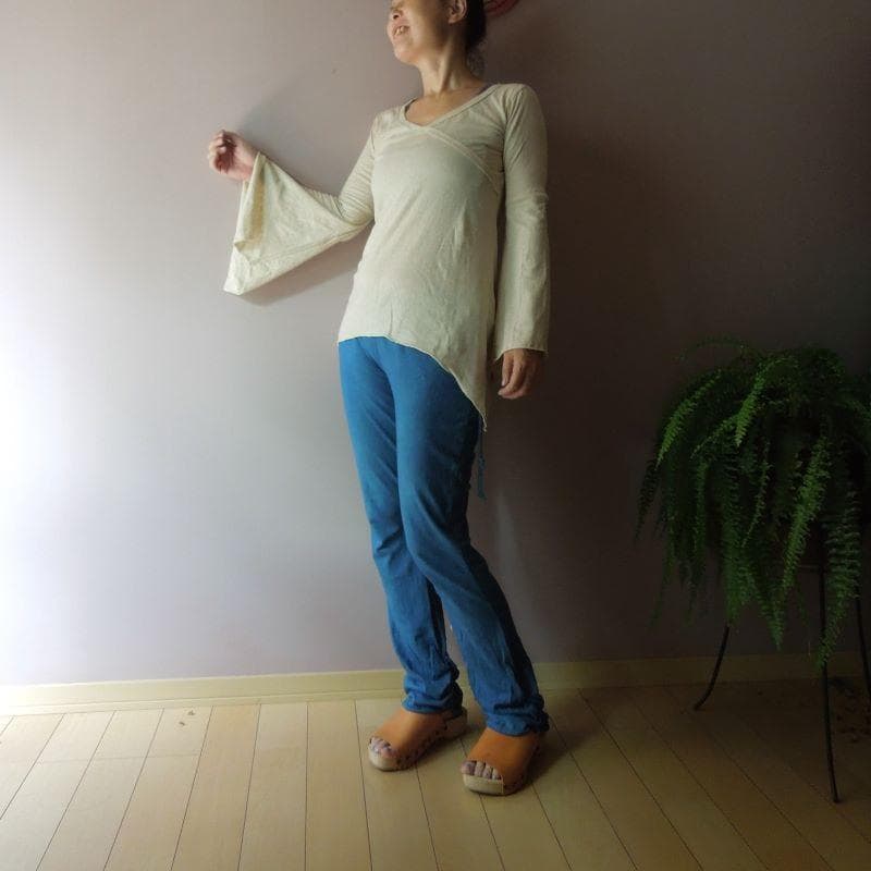 asana ヘンプコットン ヨガパンツ●草木染めパープル