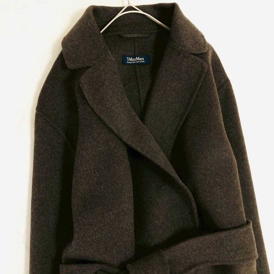 サイズ42✨️マックスマーラ クチートアマーノ　アンゴラ混　ベルト　ガウンコート