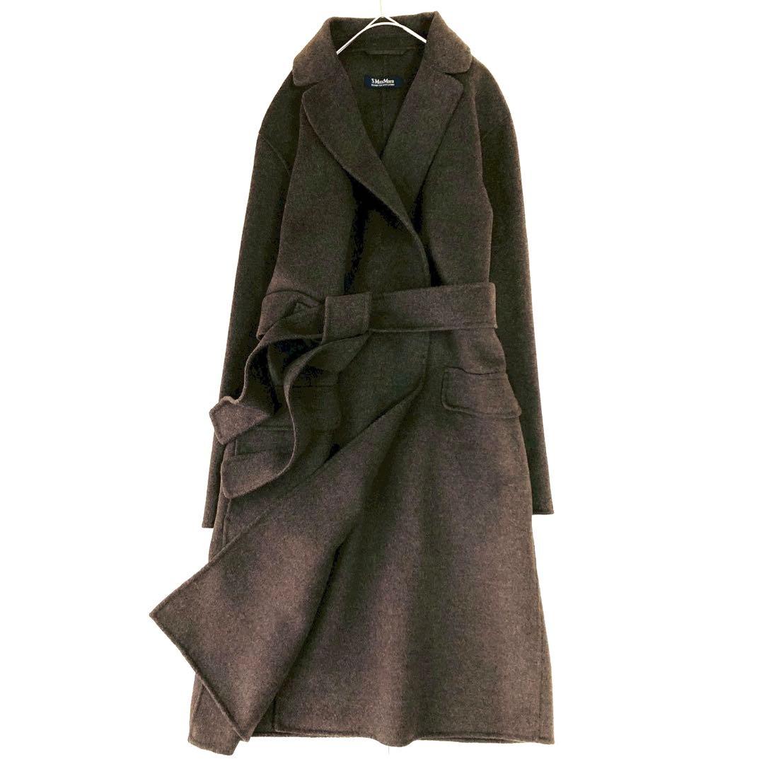 サイズ42✨️マックスマーラ クチートアマーノ　アンゴラ混　ベルト　ガウンコート