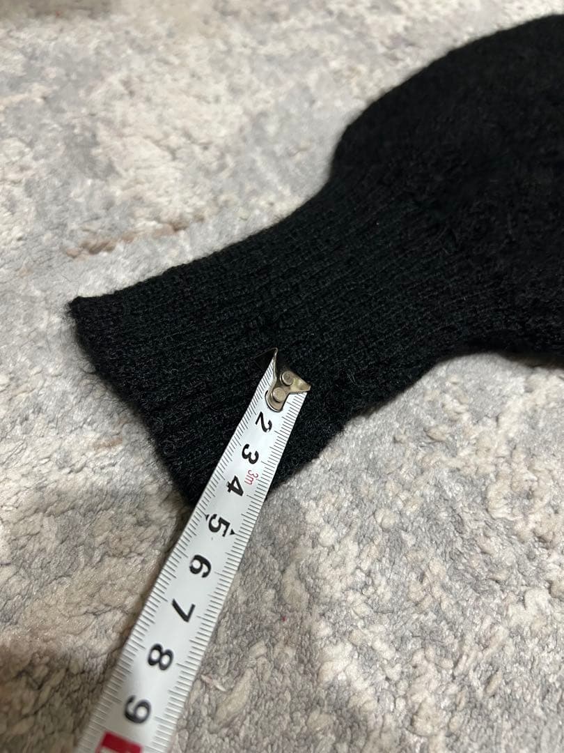 アルパカウール 黒 カーディガン