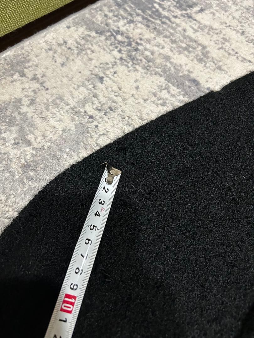 アルパカウール 黒 カーディガン