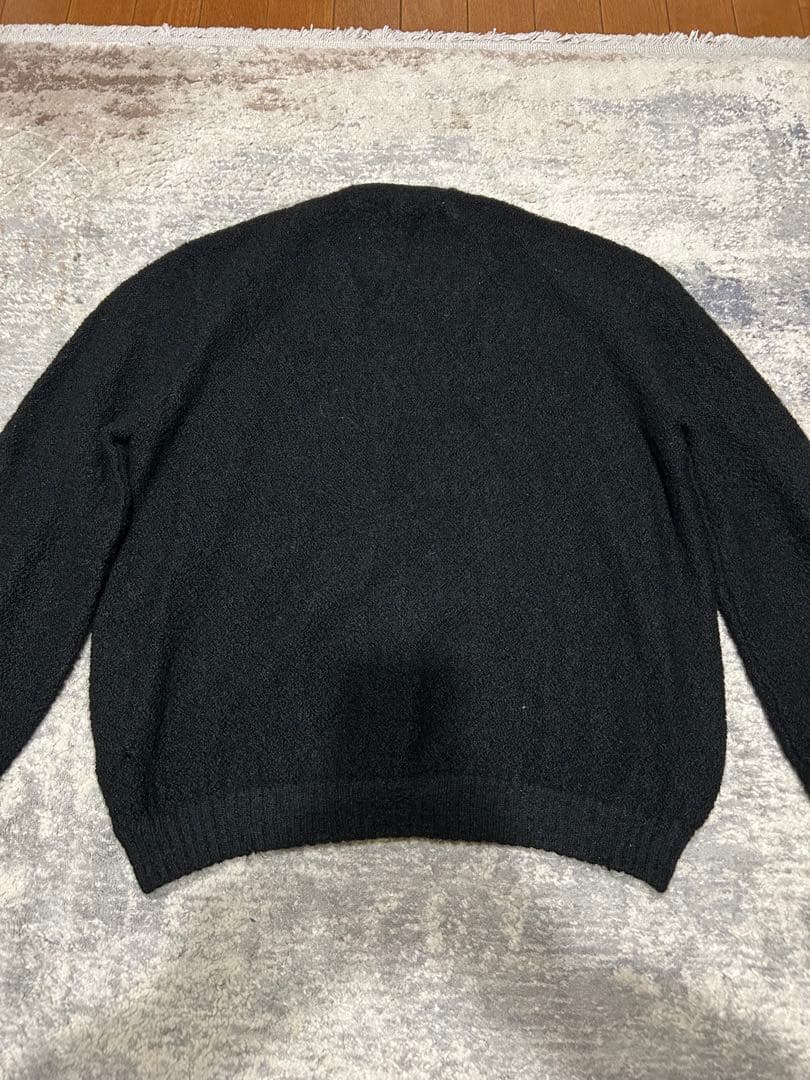 アルパカウール 黒 カーディガン