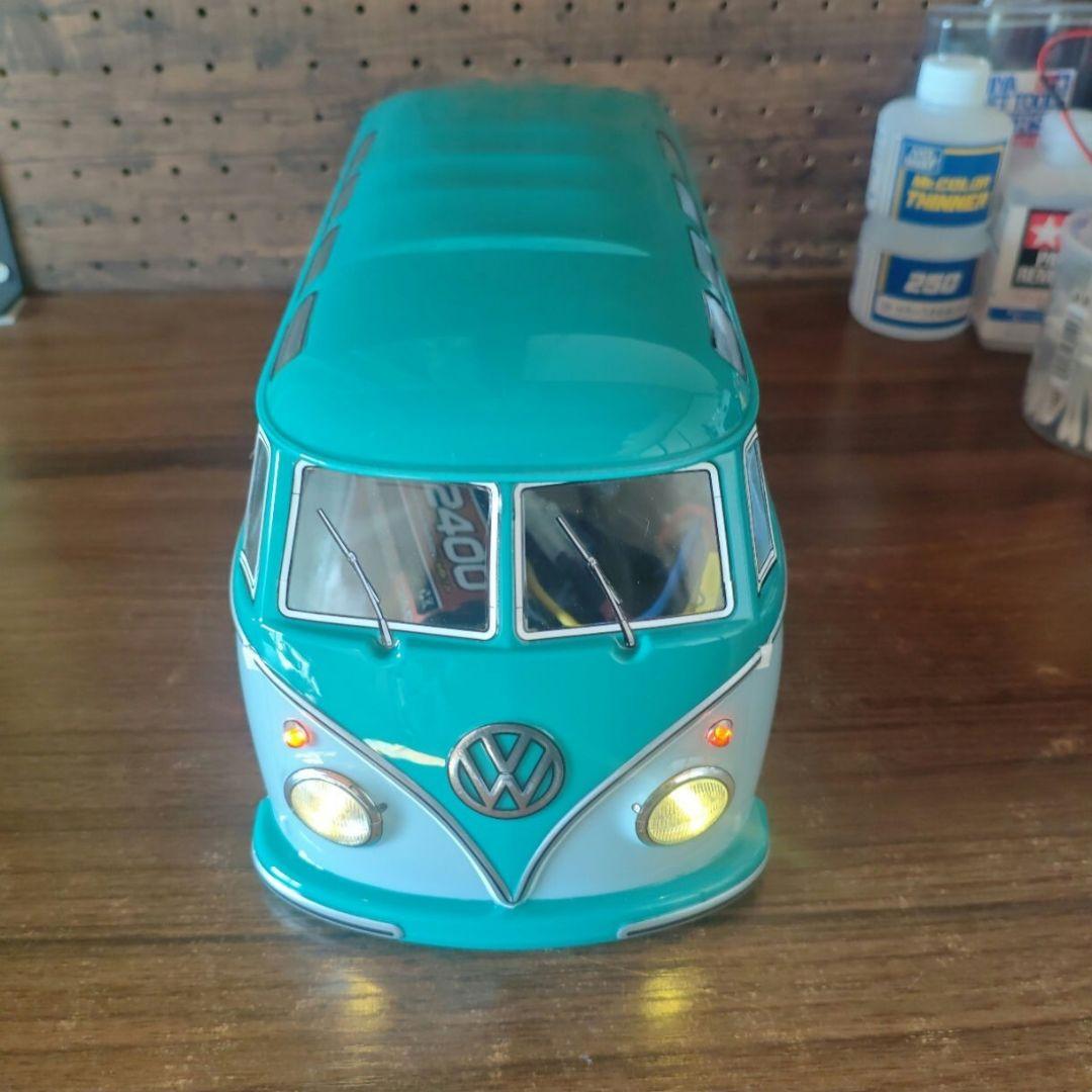 タミヤ　ワーゲンバス　ボディ　ウイリー