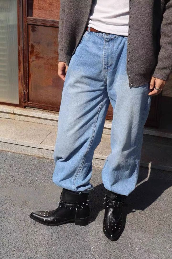 Opium Rivet Strap Leather Heel Boots ブーツ