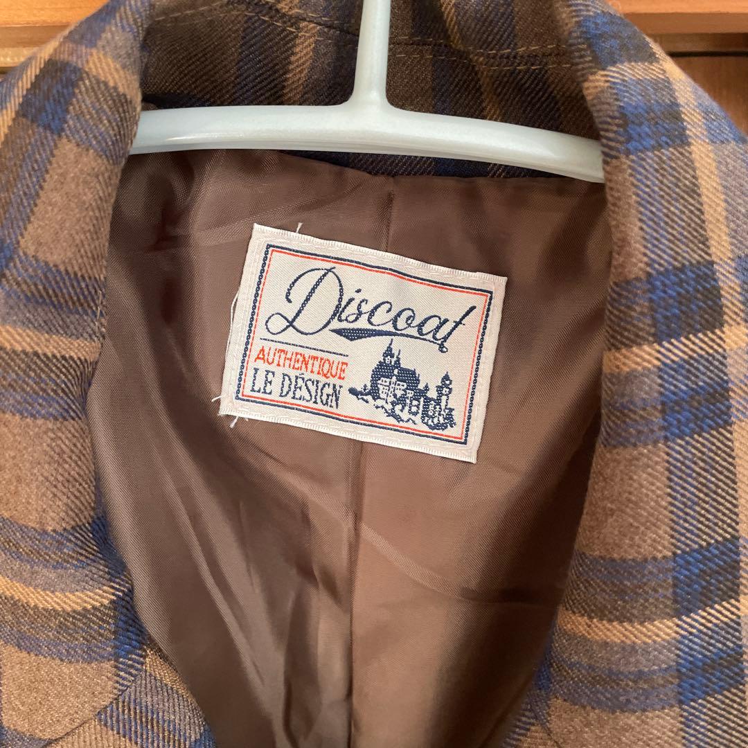 【タグ付き】 DISCOAT チェックWブレストジャコット　ユニセックス