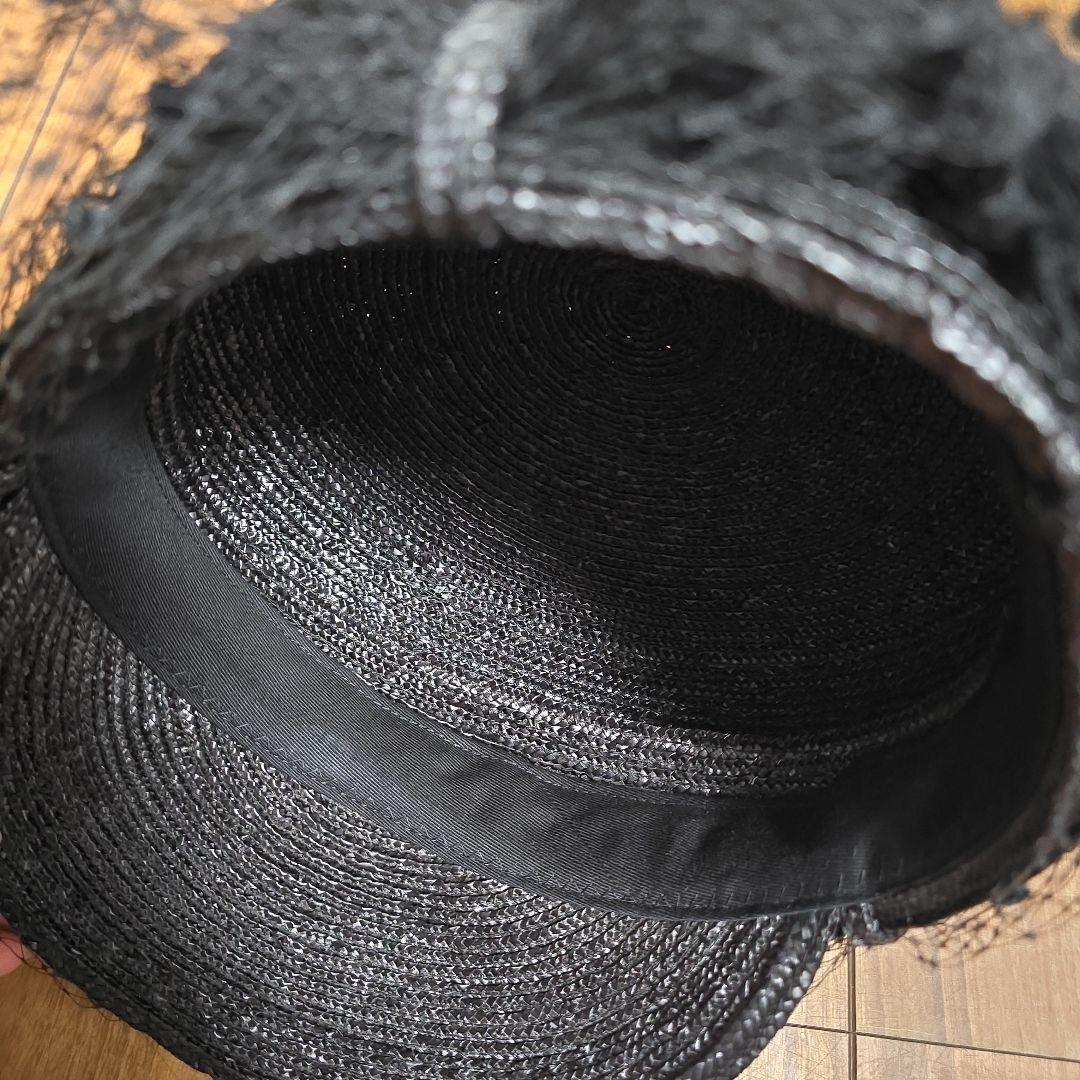 カシラ　ネット付きブラックキャスケット