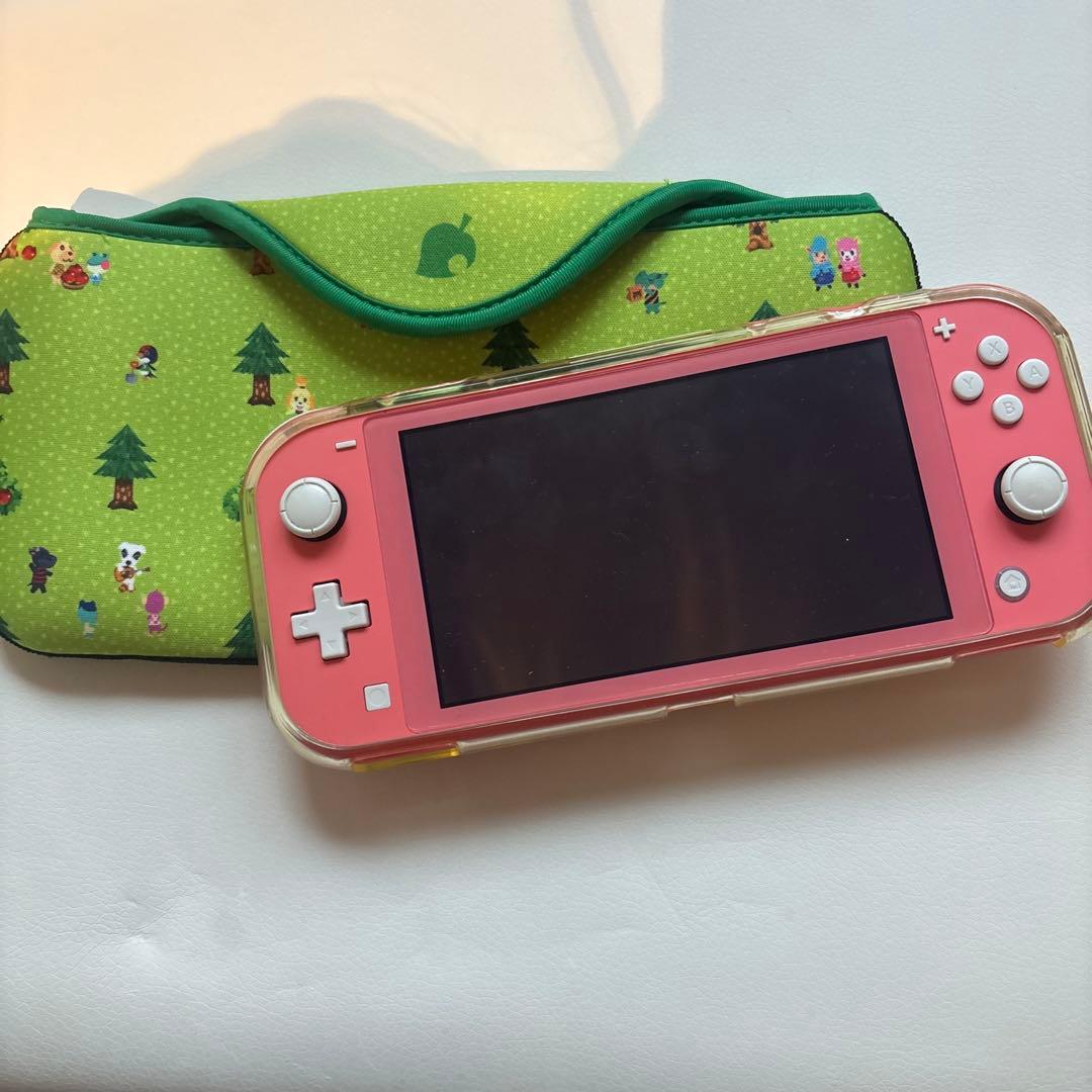 【美品】Nintendo Switch Lite コーラルピンク 本体 ケース付
