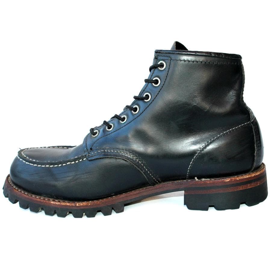 廃番 RED WING 8136 モックトゥ ワークブーツ ブラック クローム