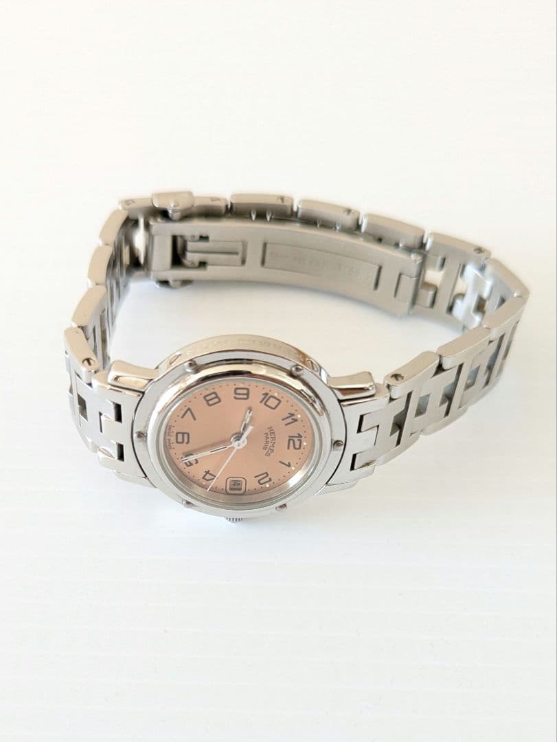 【美品】【電池新品】HERMES エルメス クリッパー レディース 腕時計