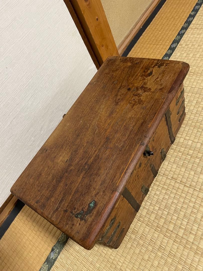 インド　ビンテージ　チークボックス　old maison