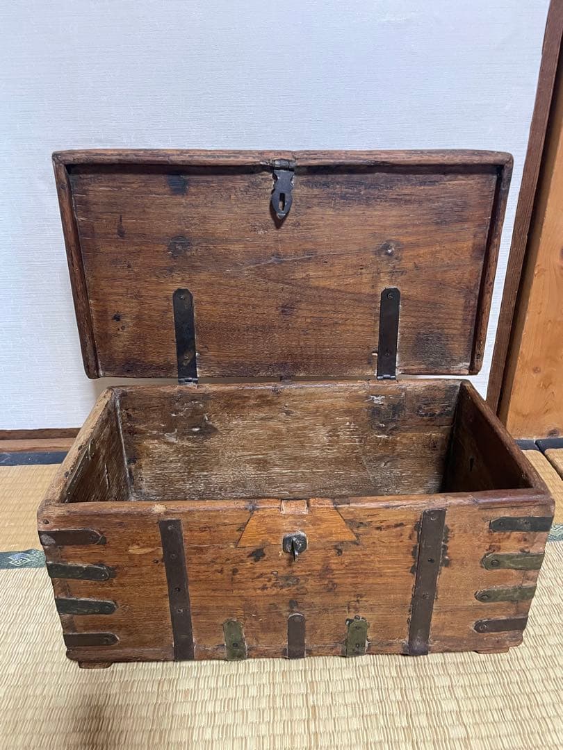 インド　ビンテージ　チークボックス　old maison