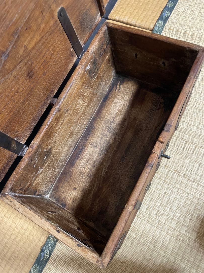 インド　ビンテージ　チークボックス　old maison