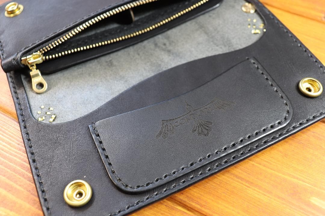 ☆フラワー　スタッズロングウォレット　☆