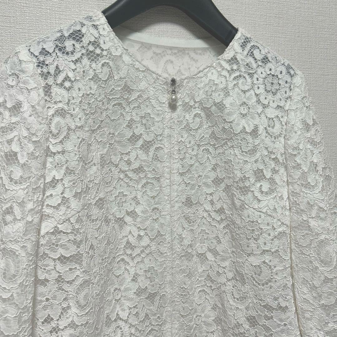 Rene レース ダブルジップ ジャケット ブルゾン