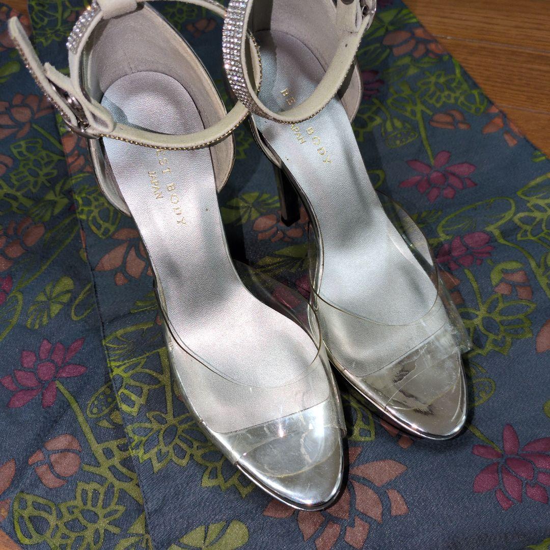 公式BEST BODY シルバー ハイヒール 24サイズ