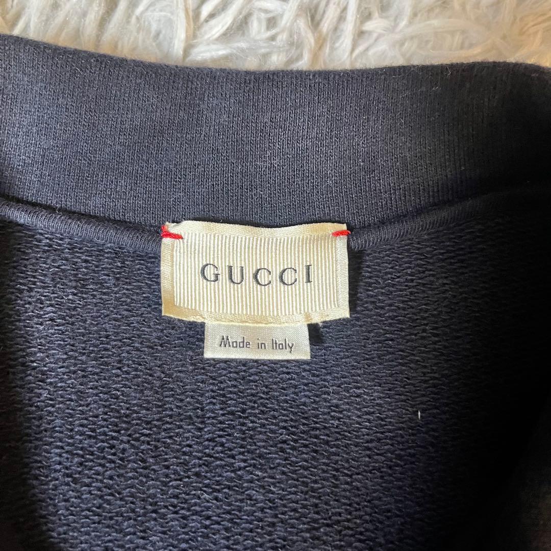 【早い者勝ち】GUCCI ネイビー ジップアップジャケット　GG シェリーライン