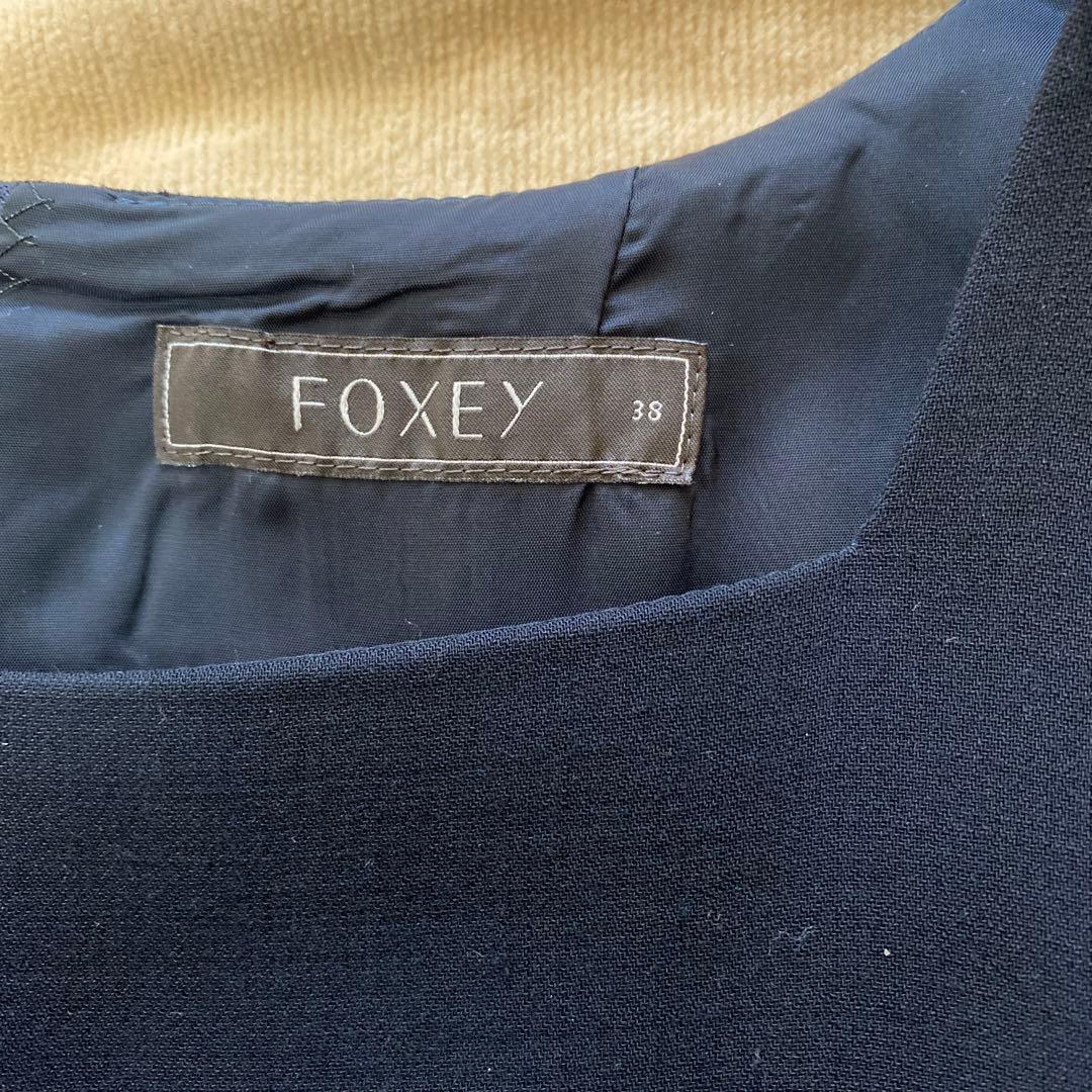 フォクシー　お受験　サクセススーツ　ミッドナイトブルー　濃紺　サイズ38