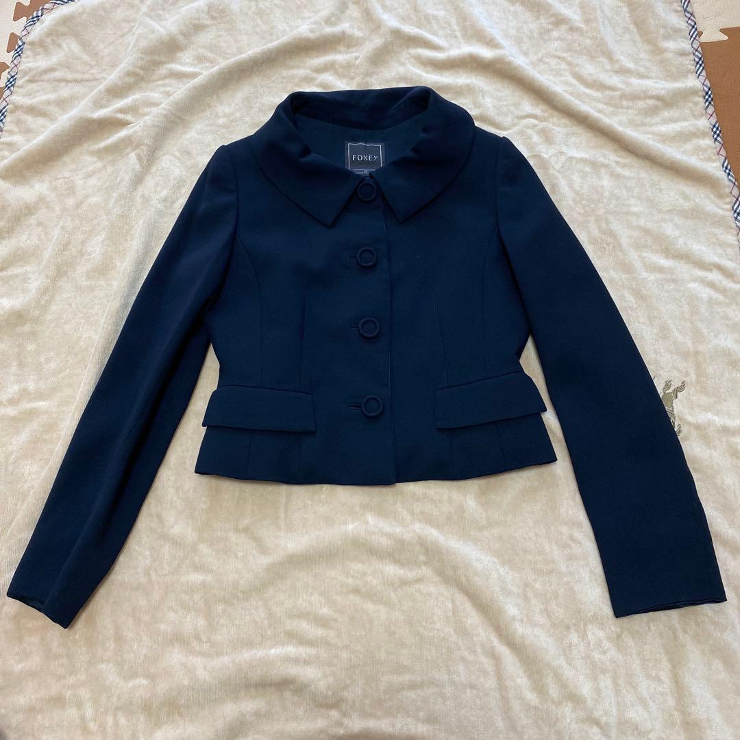 フォクシー　お受験　サクセススーツ　ミッドナイトブルー　濃紺　サイズ38
