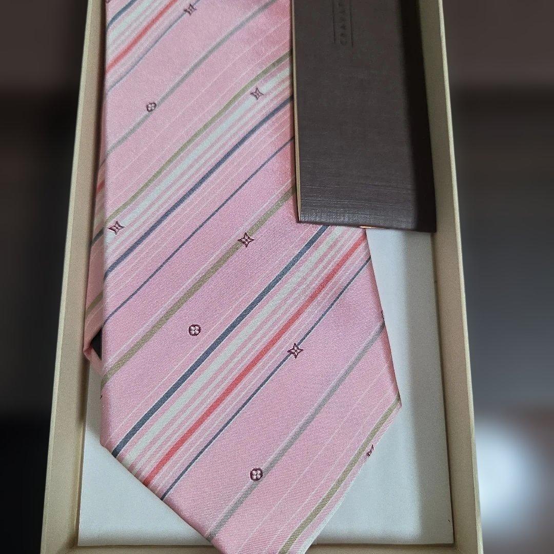 Louis Vuitton ピンク ストライプ ネクタイ