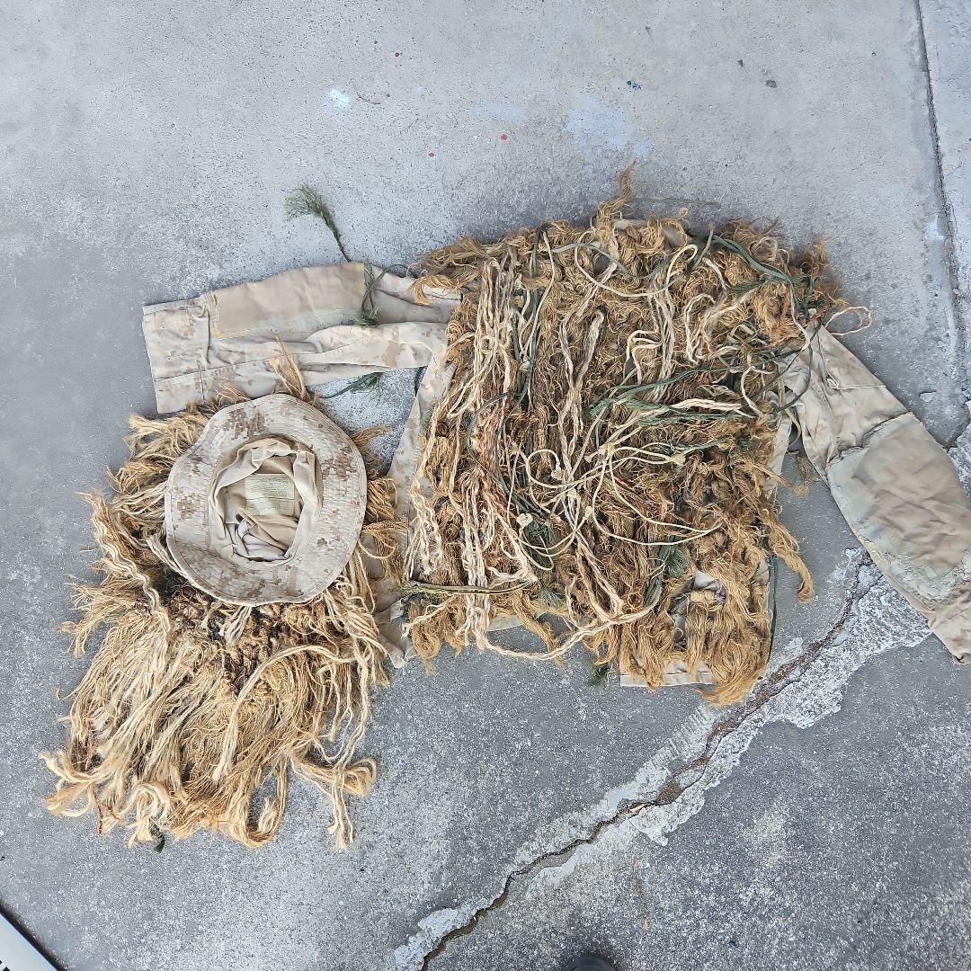 海兵隊実物・ギリースーツ&ハットのセット