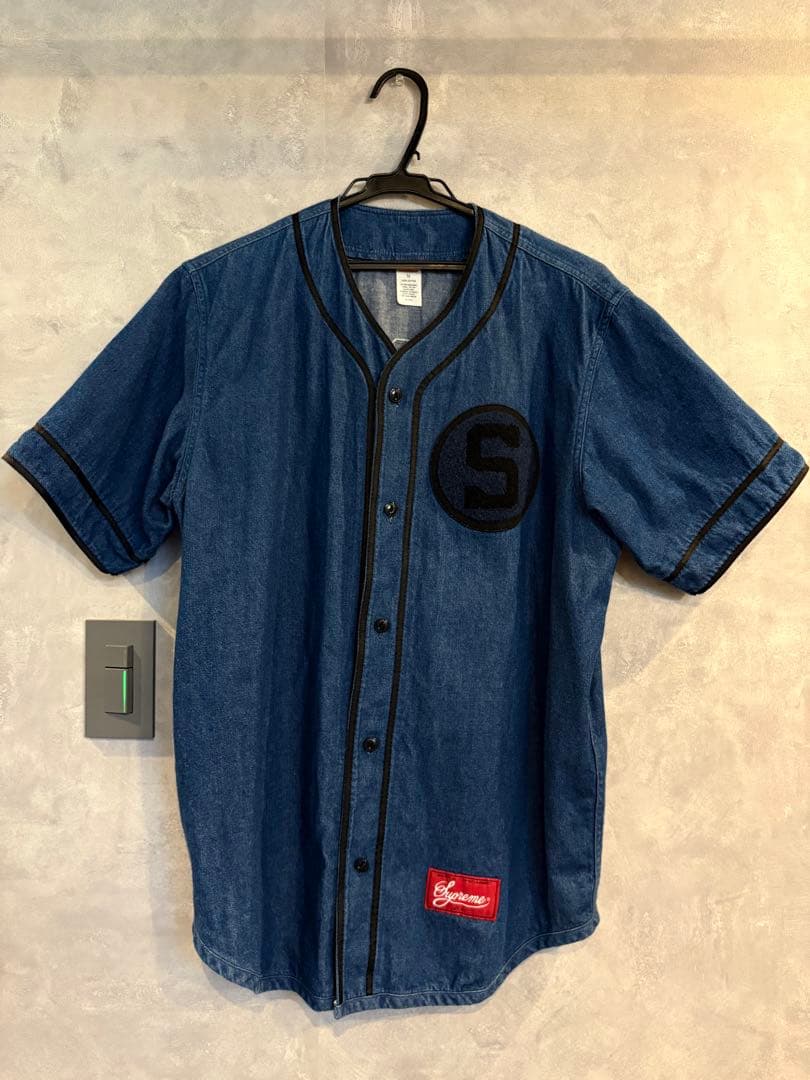 SUPREME デニム ベースボールシャツ　M