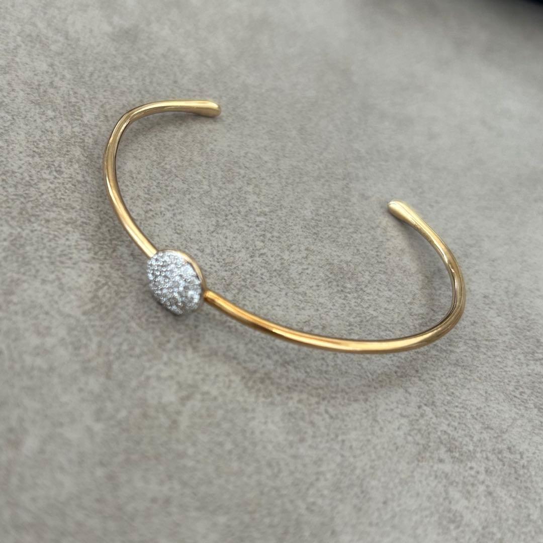 K10 モアサナイト バングル ブレスレット ダイヤモンド