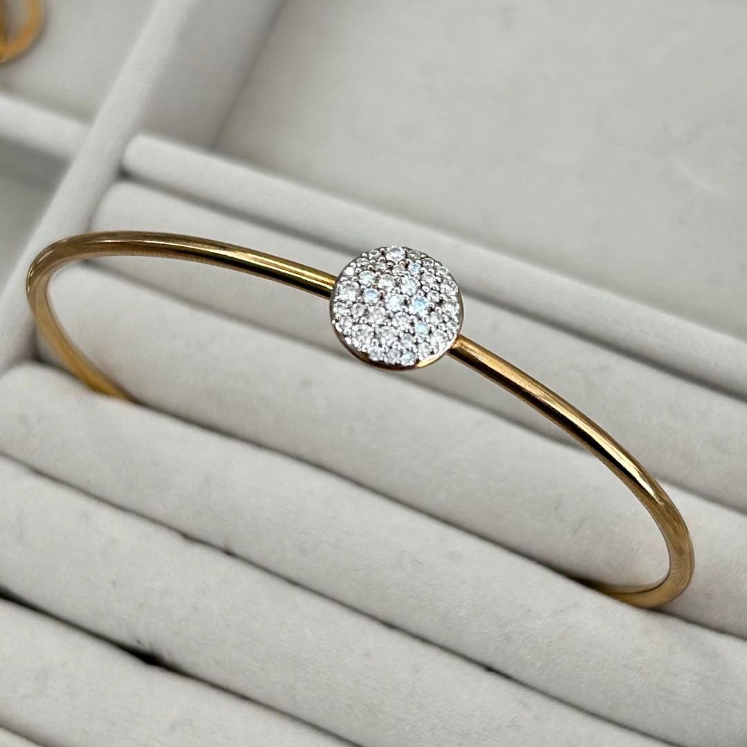 K10 モアサナイト バングル ブレスレット ダイヤモンド