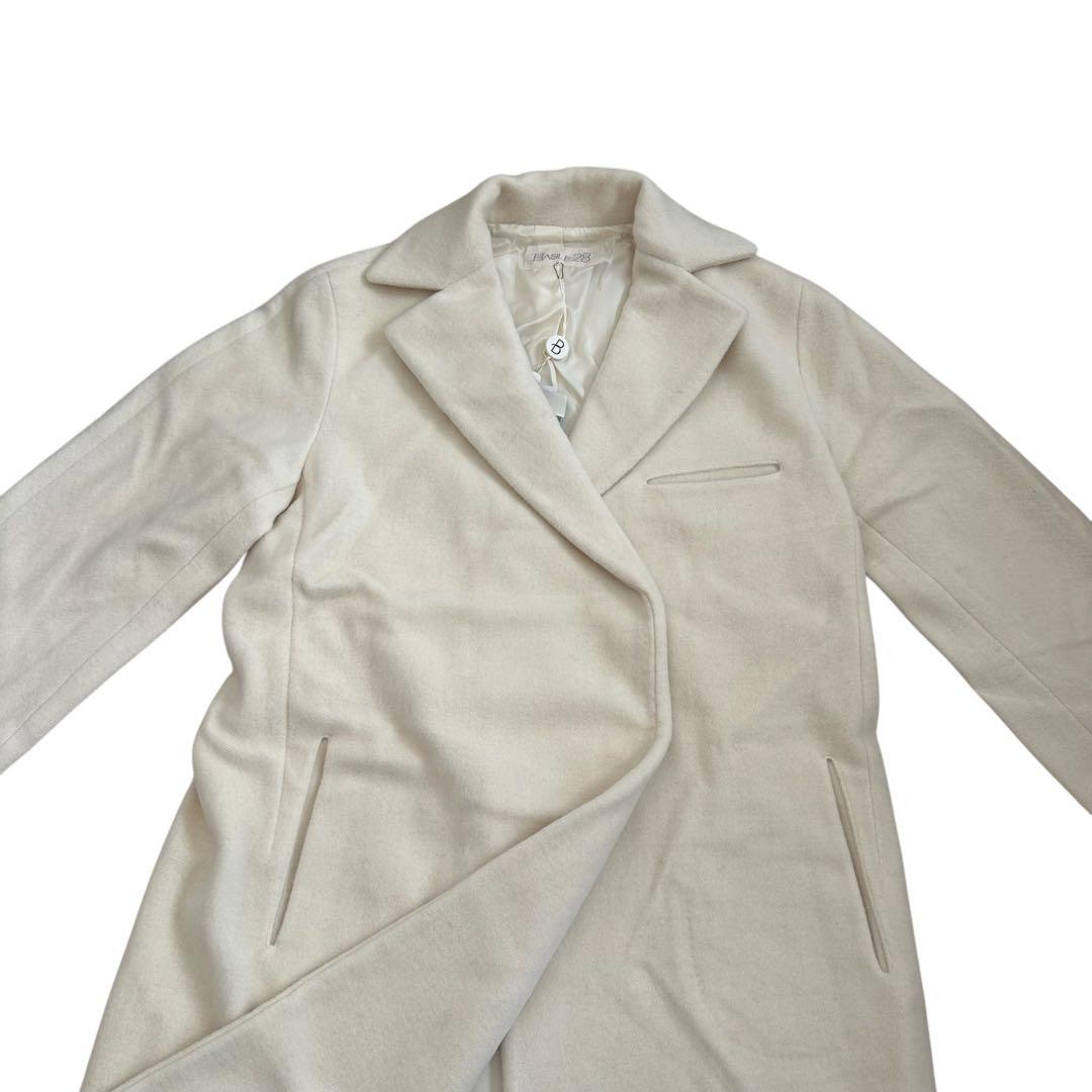 カシミヤ　ロングコート　白　ホワイト　ウール