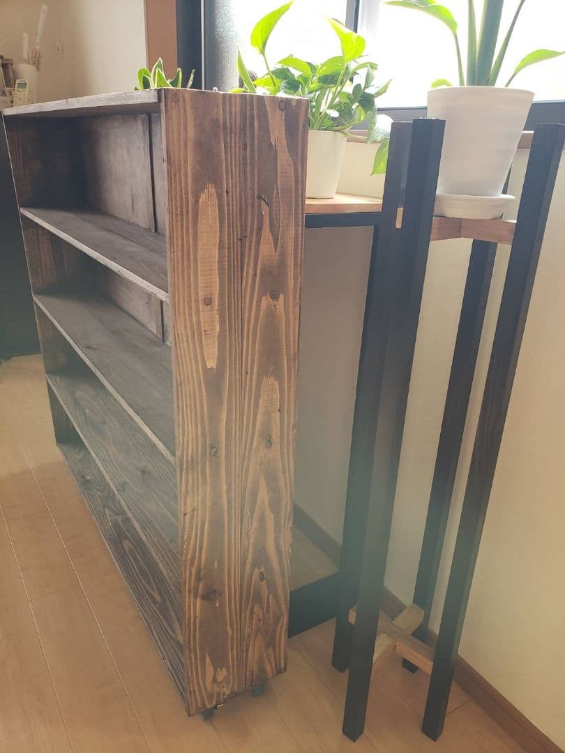 新生活を彩る/古材風/本棚/マガジンラック