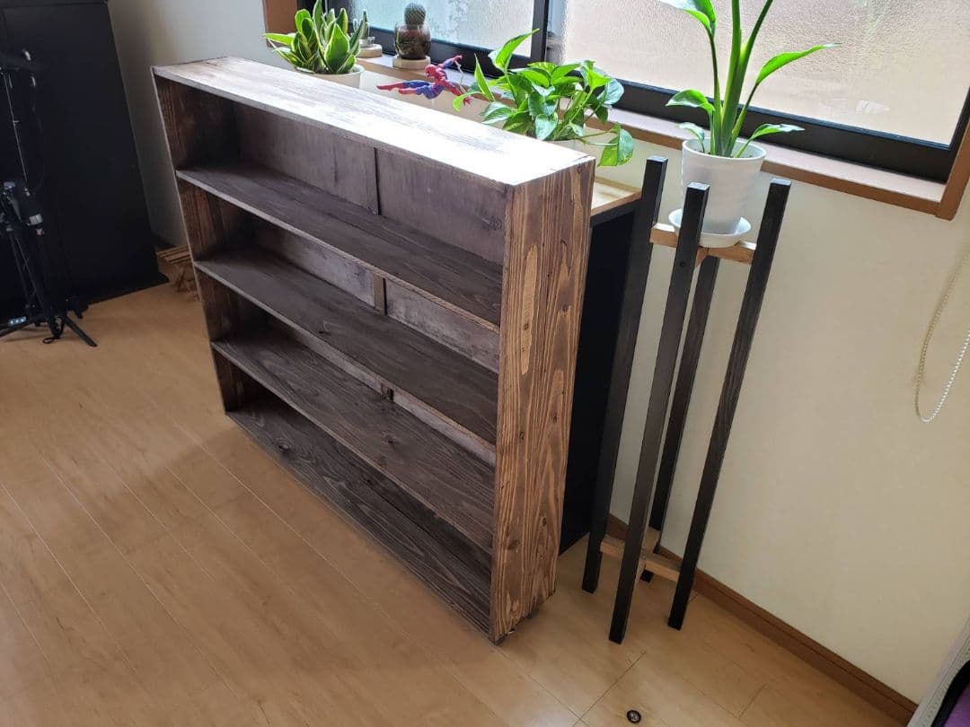 新生活を彩る/古材風/本棚/マガジンラック