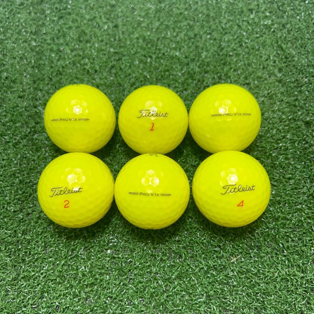 【S116】Titleist PRO V1X 黄 23年 ロストボール 24球
