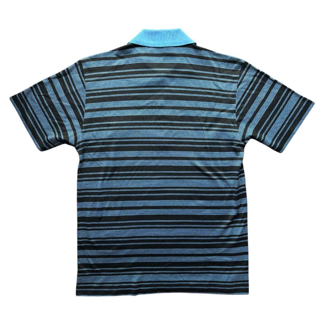 Christian Dior ロゴ 刺繍 ボーダー 半袖 ポロシャツ