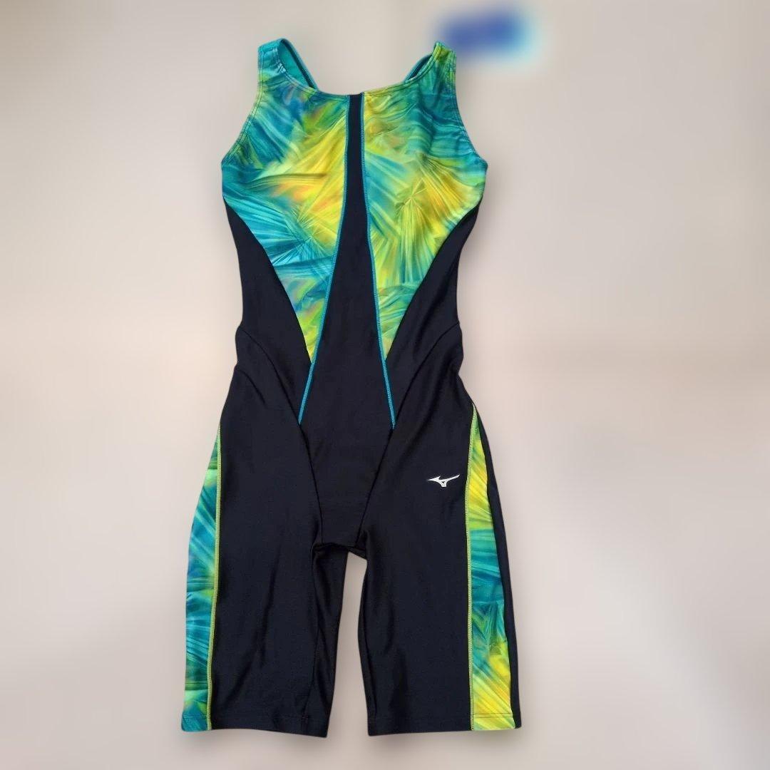 ミズノ　スポーツ水着　 青・緑のグラデーション　XL　カップ付き