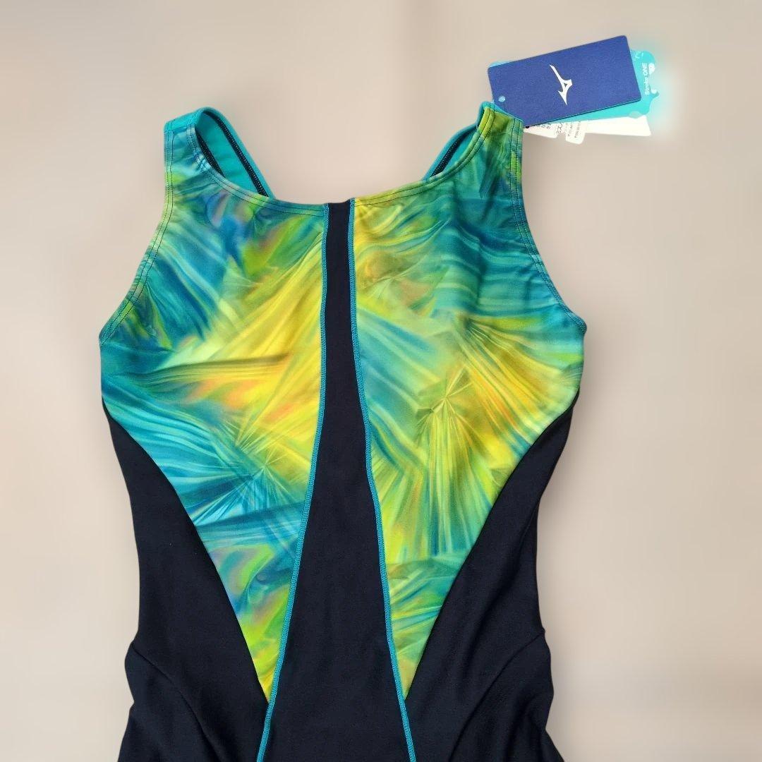 ミズノ　スポーツ水着　 青・緑のグラデーション　XL　カップ付き
