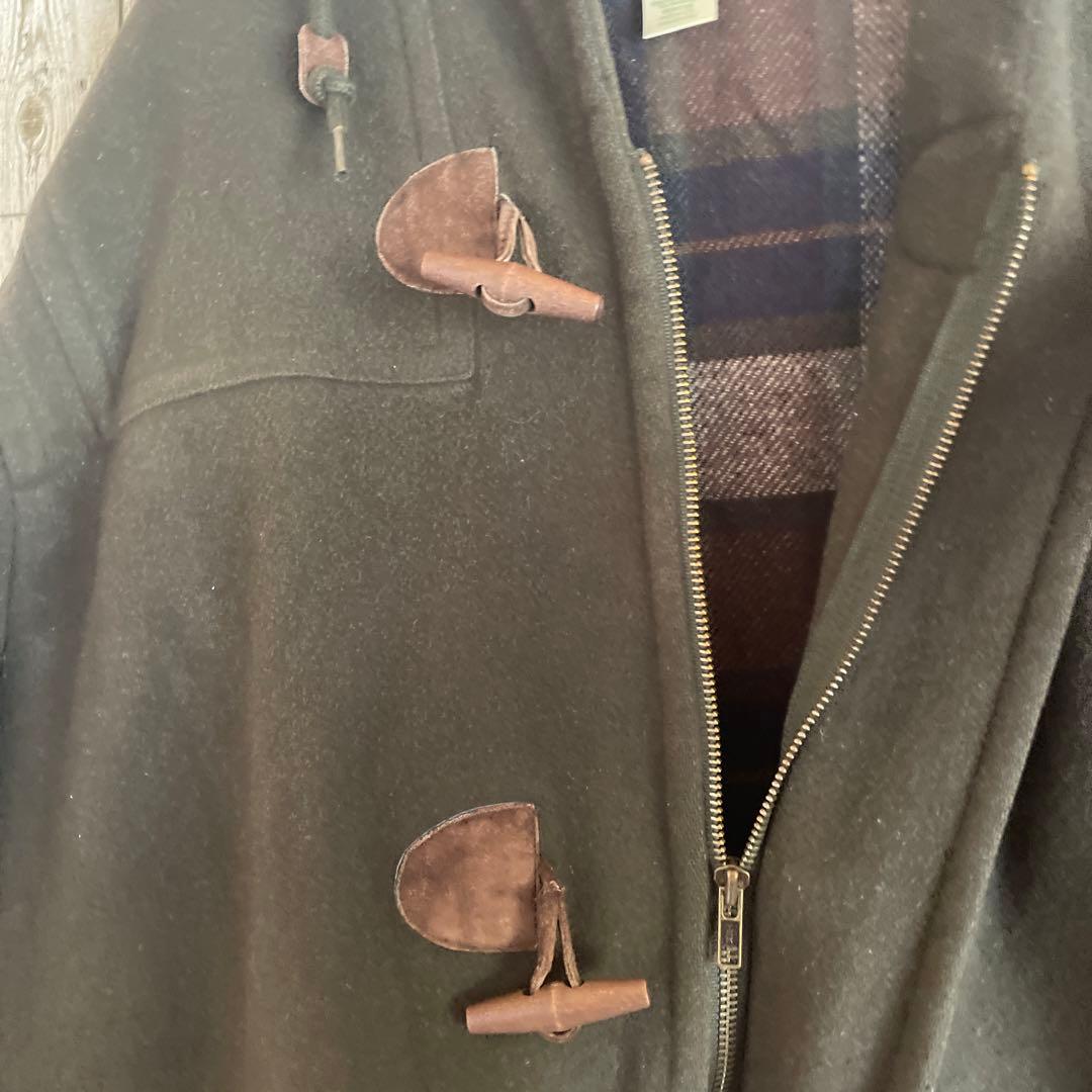 【あ】llbean ダッフルコート80s アメリカ製 チェック柄