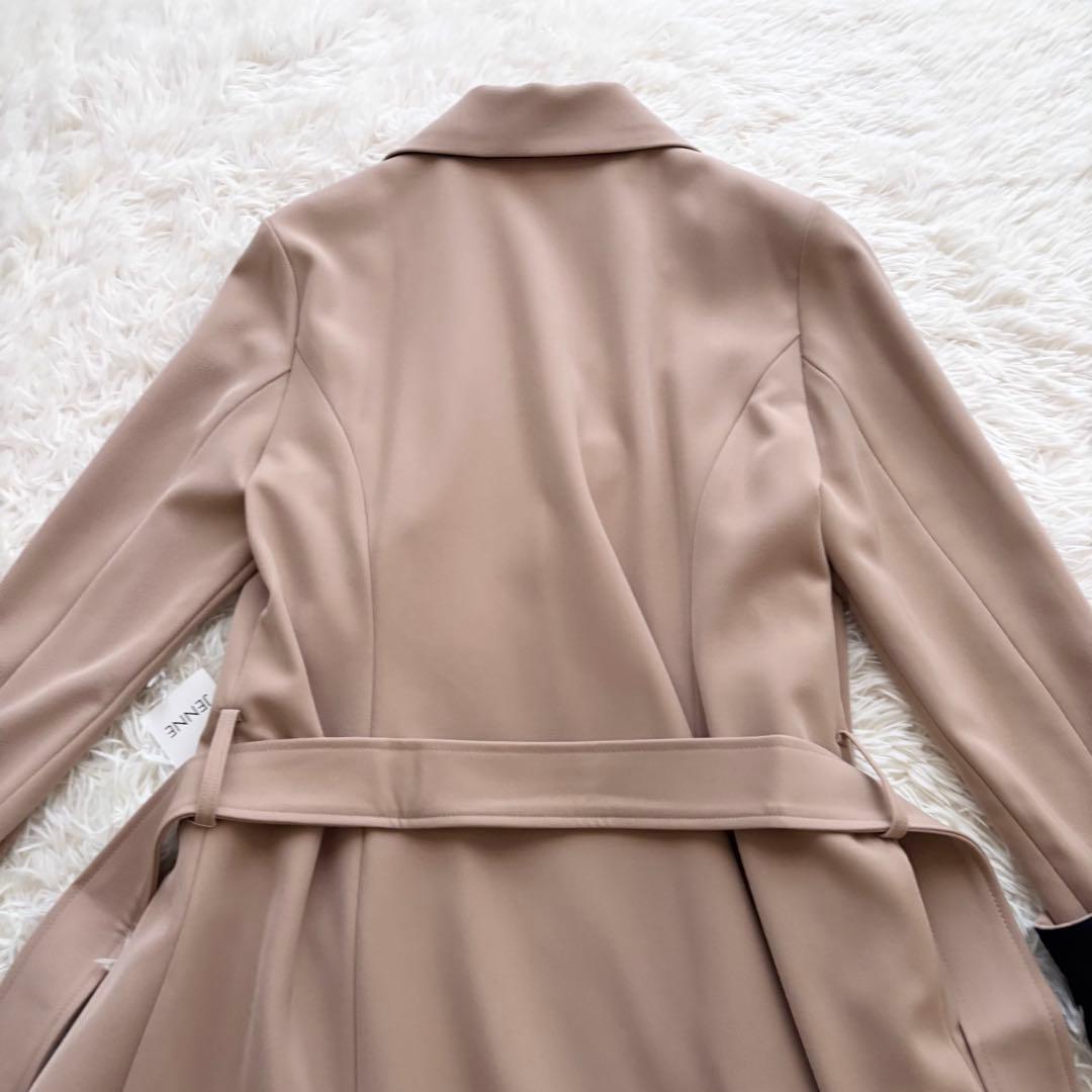 美品 タグ付き JENNE ジェンヌ オードリー フレア トレンチ コート M