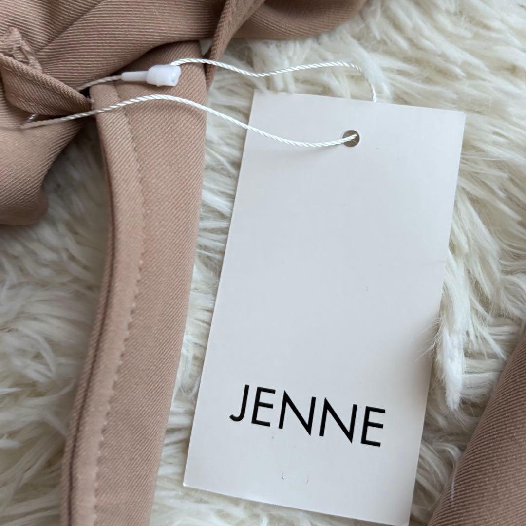 美品 タグ付き JENNE ジェンヌ オードリー フレア トレンチ コート M