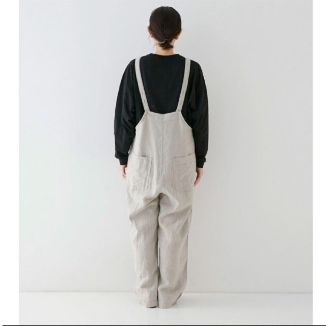 【美品】ネストローブ　ブラックリネンオーバーオール　ヴェリテクール　ヴラスヴラム