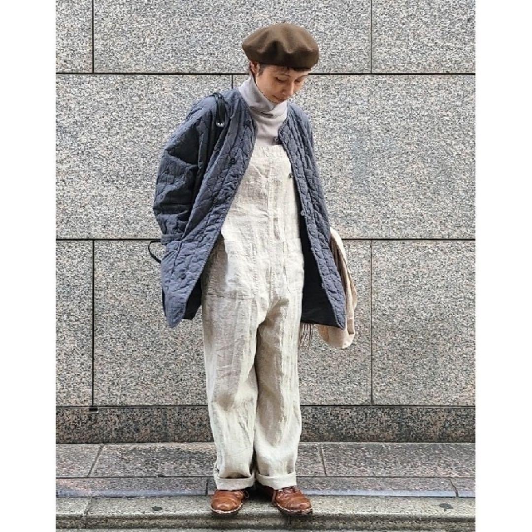 【美品】ネストローブ　ブラックリネンオーバーオール　ヴェリテクール　ヴラスヴラム