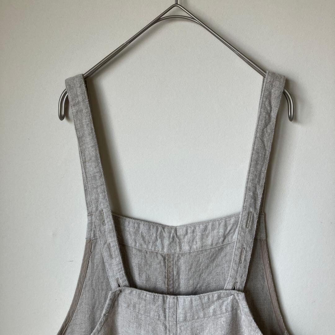 【美品】ネストローブ　ブラックリネンオーバーオール　ヴェリテクール　ヴラスヴラム