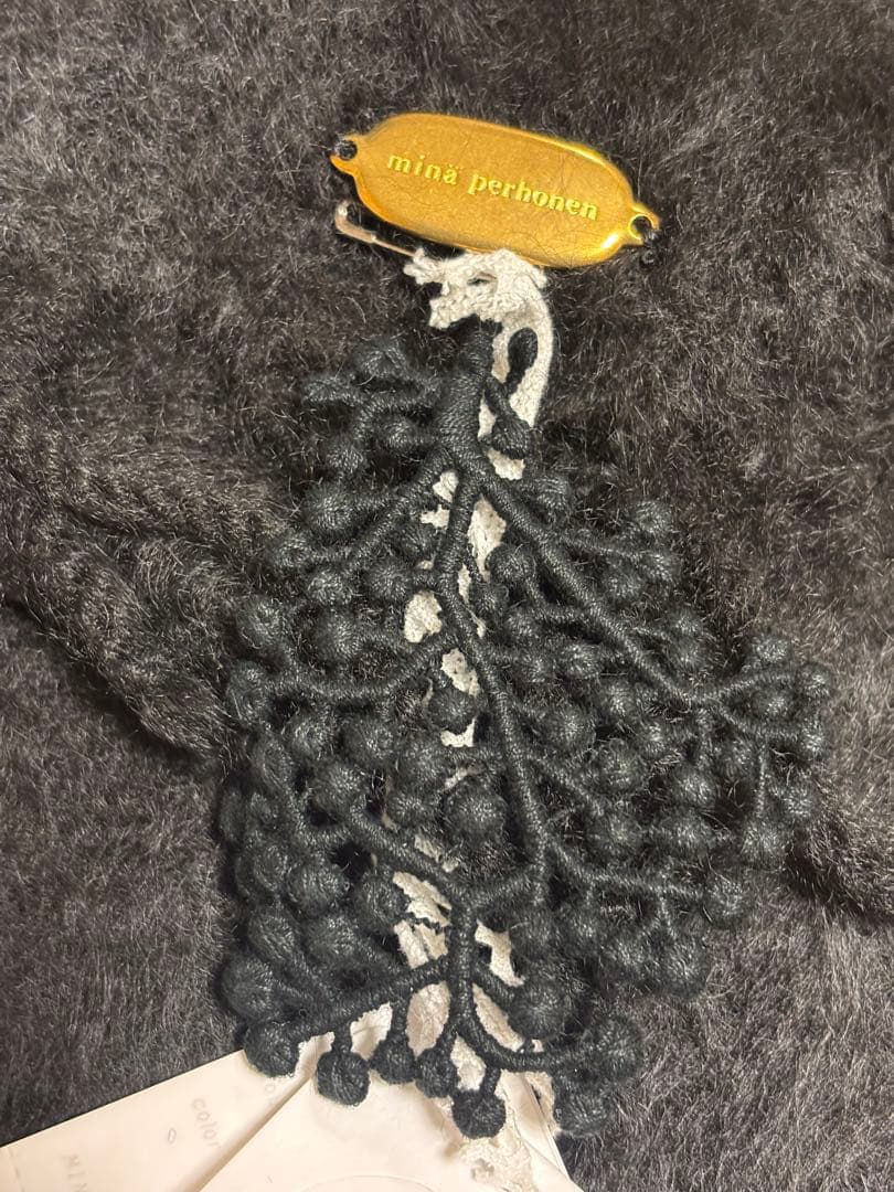 ◆ミナペルホネン grassland ストール 2025-26 a/w ブラック