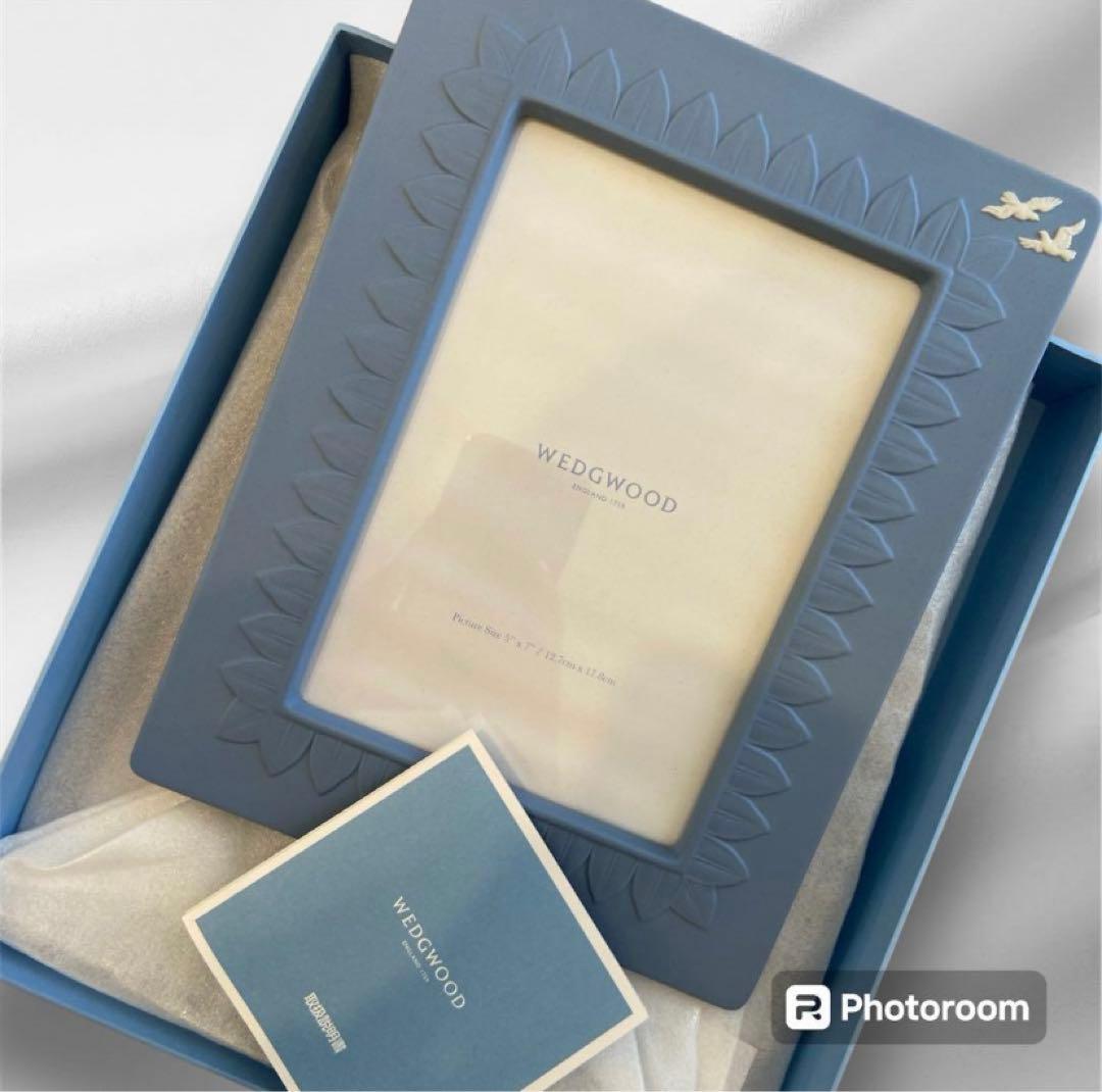 新品未使用　翌日発送　 フォトフレーム　写真たて　ペールブルー